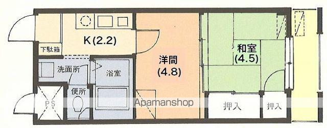 アルシェ浜松(2K/2階)の間取り写真