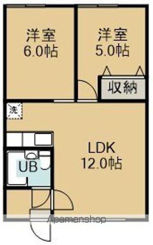 第3上野マンション(2LDK/2階)の間取り写真