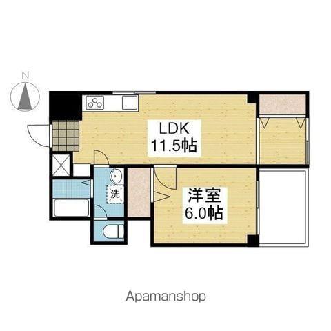 スミタスヴィレッジ空港通Ⅰ(1LDK/6階)の間取り写真