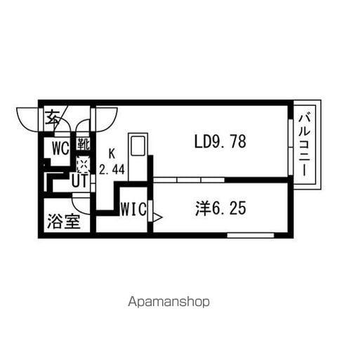 CIEL幌平橋Ⅱ(1LDK/2階)の間取り写真