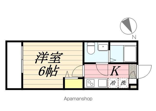 リディアコート馬橋(1K/1階)の間取り写真