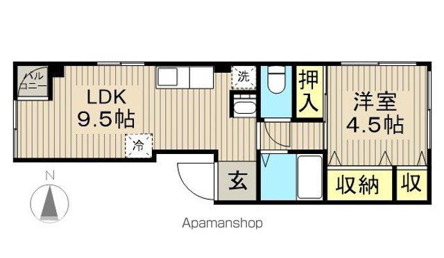 第2富士コーポ(1LDK/2階)の間取り写真