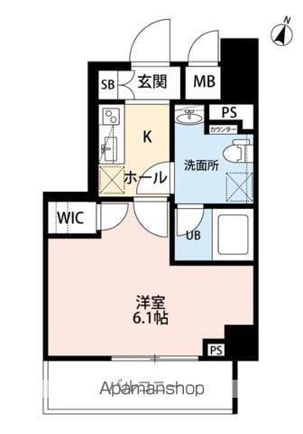 SQUARE CITY YOKOHAMA NEGISHI Ⅱ(1K/7階)の間取り写真