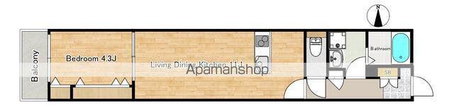 EMINENT亀戸(1LDK/4階)の間取り写真