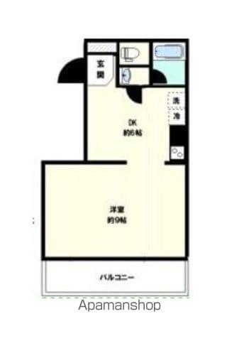 ランブリング荻北(1DK/1階)の間取り写真