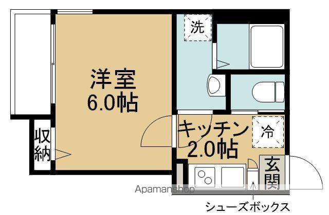 ルピナス川越(1K/2階)の間取り写真