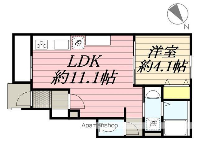 LILY津田沼(1LDK/1階)の間取り写真