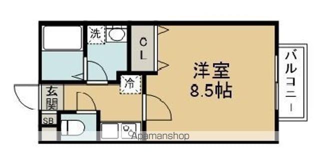 アスコット高橋(1K/2階)の間取り写真