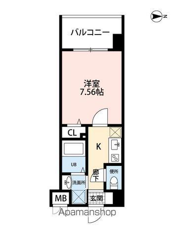 サヴォイ ラ・シャンス(1K/8階)の間取り写真