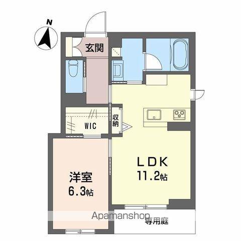 COEURMAISON内方(1LDK/1階)の間取り写真