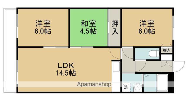 沼ノ端ハイツB(3LDK/3階)の間取り写真