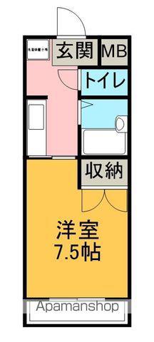 フローラルハイツ(1K/6階)の間取り写真
