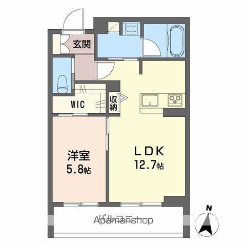 シャーメゾンステージ神明(1LDK/1階)の間取り写真