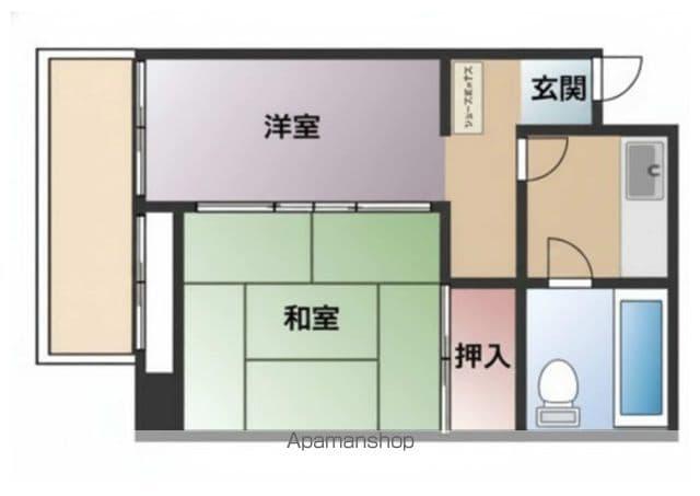 UMKビル(2K/4階)の間取り写真