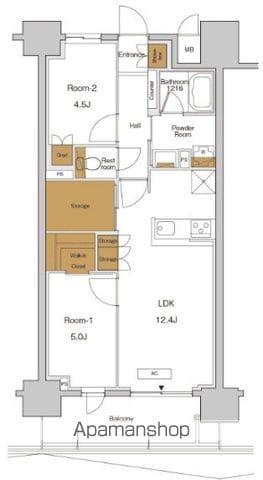 RJRプレシア東十条ガーデン(2LDK/14階)の間取り写真