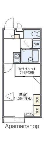 レオパレス弥生が丘(1K/2階)の間取り写真