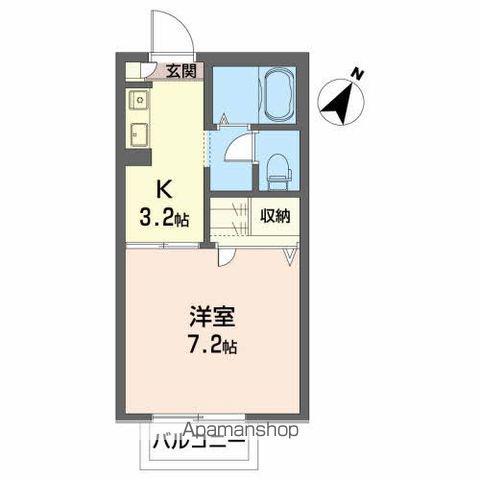 リトル・スクウェア8 A(1K/2階)の間取り写真