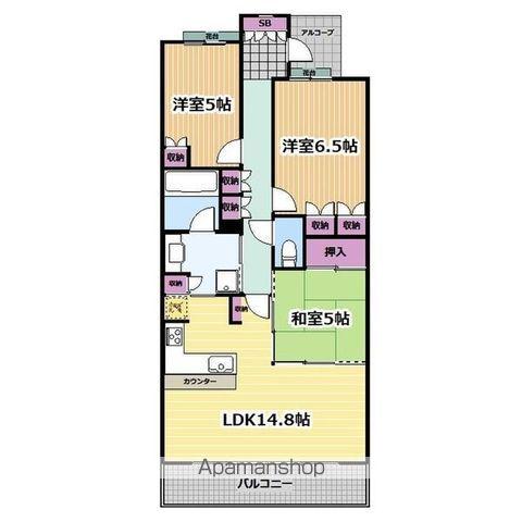 パークホームズ御器所(3LDK/8階)の間取り写真