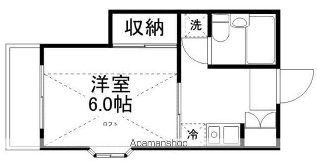 清幸ハイツ(1K/2階)の間取り写真