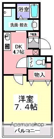 コンブリオ柏(1DK/2階)の間取り写真