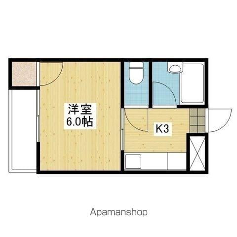 木村ビル(1K/3階)の間取り写真