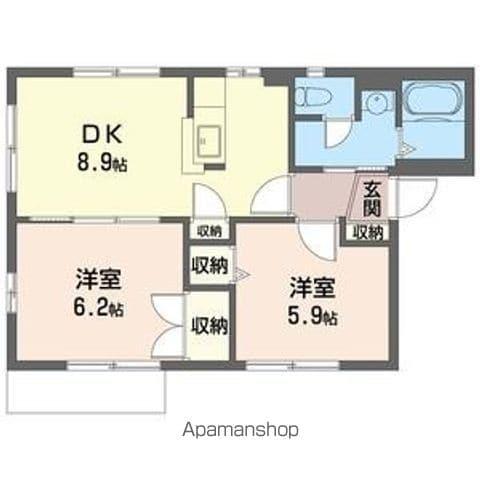 マイネハイマート藤塚H(2DK/1階)の間取り写真