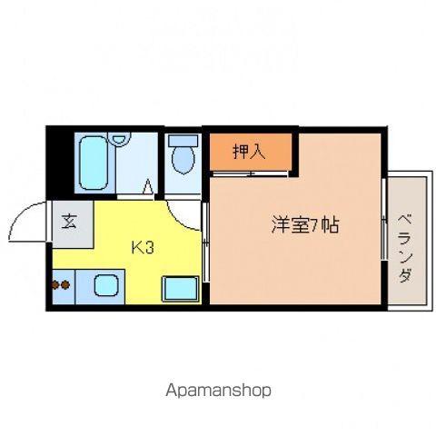 サンヒルズ飯田(1K/1階)の間取り写真