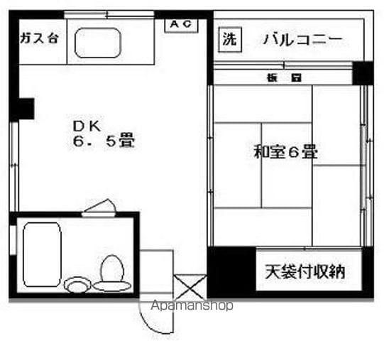 メゾン高円寺(1DK/2階)の間取り写真