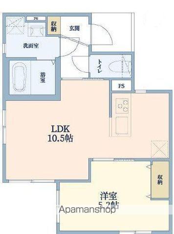 杉並区阿佐谷北 マンション(1LDK/3階)の間取り写真