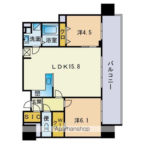 パティオスタイル照葉(2LDK/10階)の間取り写真