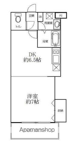 ARSおおたかの森(1DK/1階)の間取り写真