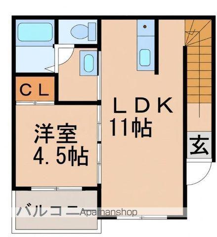 TJ紀三井寺2(1LDK/1階)の間取り写真