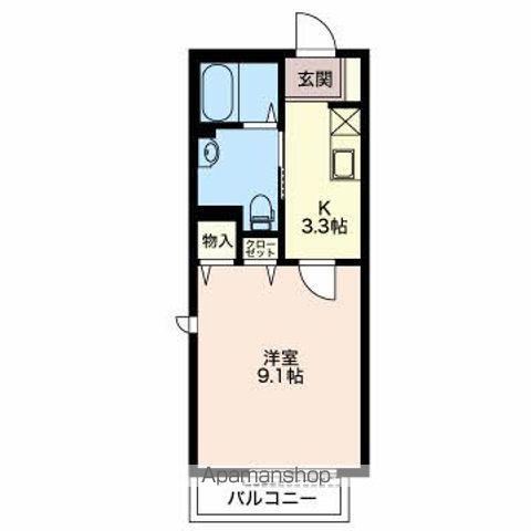 トシハイツ(1K/1階)の間取り写真