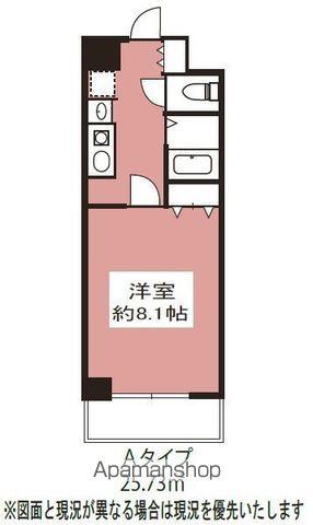 ドミール砧(1K/4階)の間取り写真