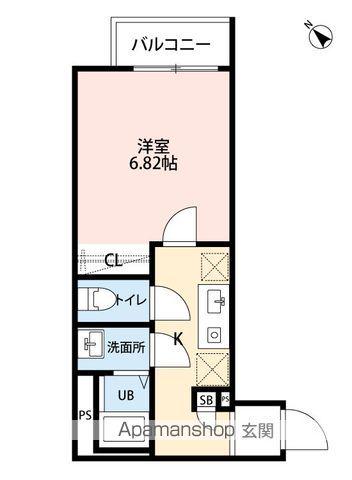 ガレリアサーラ松戸(1K/3階)の間取り写真