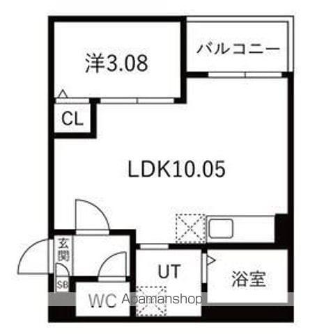 JACK HARAMATSUⅠ(1LDK/2階)の間取り写真