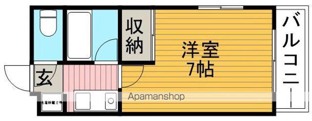 サングランセ(1K/1階)の間取り写真