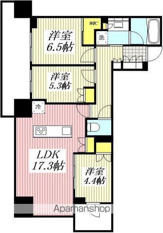 アトラスタワー小平小川(3LDK/6階)の間取り写真