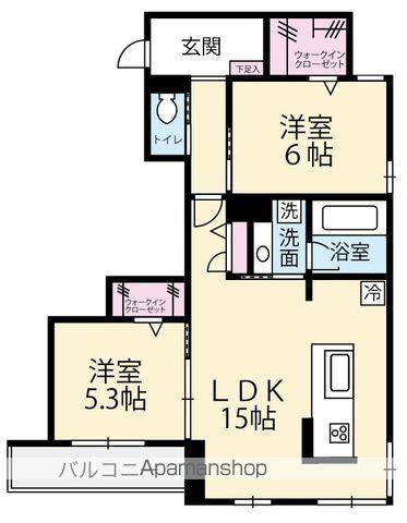 GRADIENCE A(2LDK/3階)の間取り写真