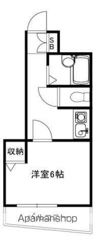 スミハイム(1K/2階)の間取り写真