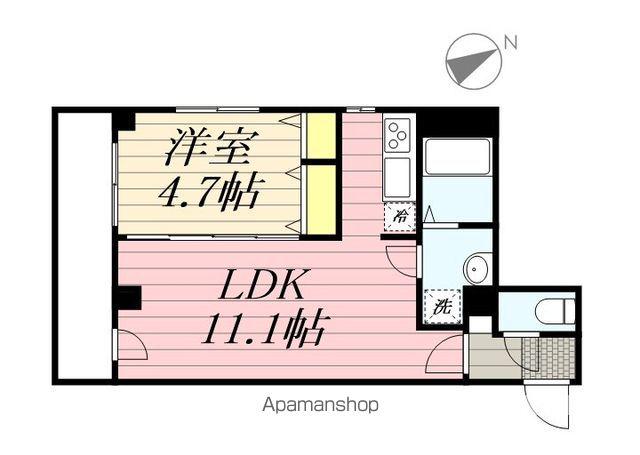 ALBION新検見川(1LDK/1階)の間取り写真