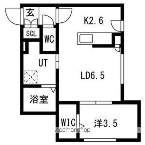 アルファスクエア北2西23(1LDK/5階)の間取り写真