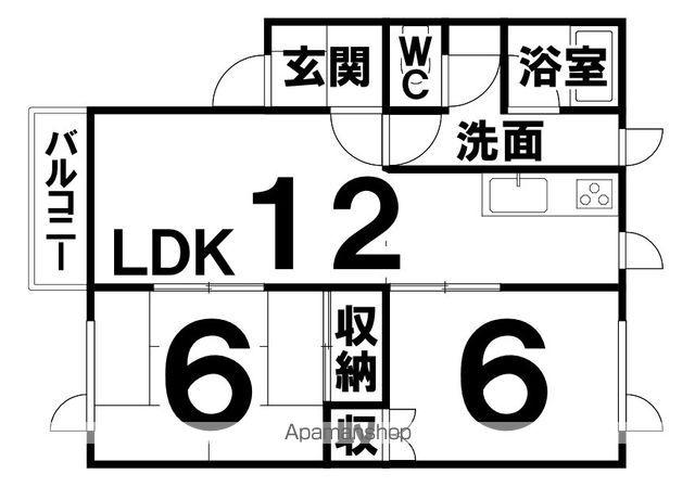 ハイツ174 Ⅰ(2LDK/2階)の間取り写真