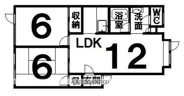 エステート新釧路(2LDK/2階)の間取り写真