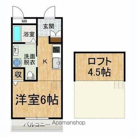 BLUECASA (1K/2階)の間取り写真