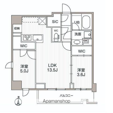 シーズンフラッツ両国サウス(2LDK/7階)の間取り写真