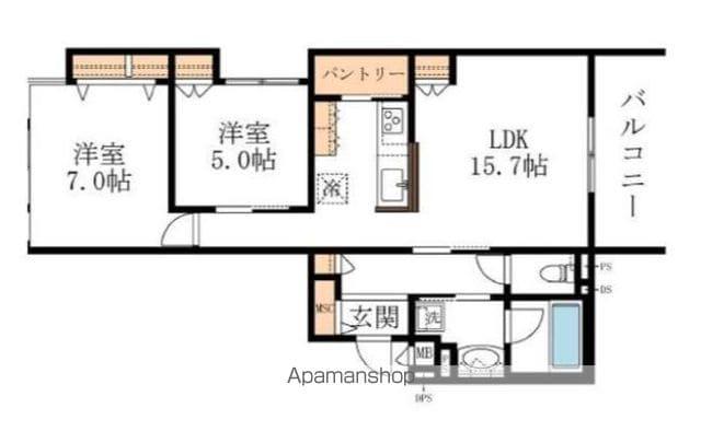 LS PLUS 豊玉南(2LDK/3階)の間取り写真