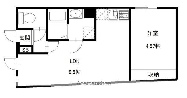 ADDRESS HONHANEDA(1LDK/1階)の間取り写真