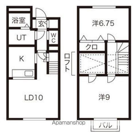 リジエールD棟(2LDK/1階)の間取り写真