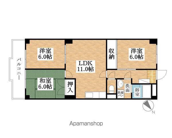 MTGビル(3LDK/4階)の間取り写真